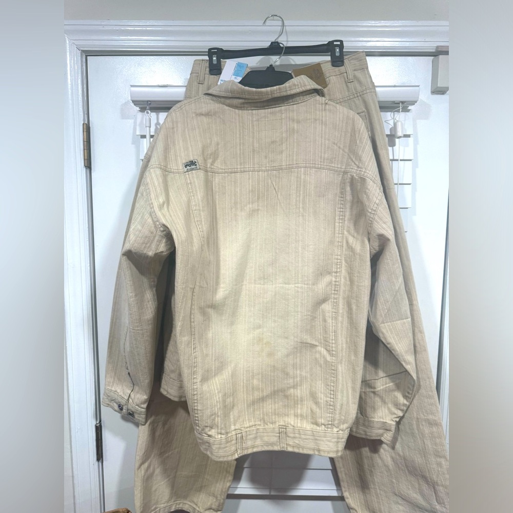 Beige Jacket and Pants Set